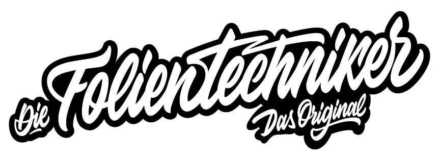 Logo mit schwarz-weißer Schrift "Die Folientechnik" und dem Untertitel "Das Original"